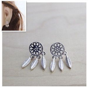 Beautiful Sterling Silver dream catcher earrings
